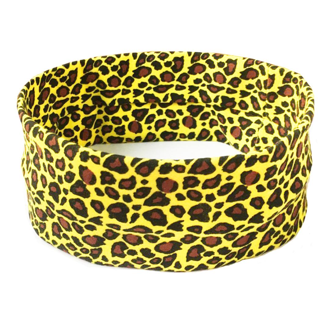 

Красочная эластичная хлопковая спортивная повязка для йоги и бега с леопардовым принтом, повязка для умывания Size fits all