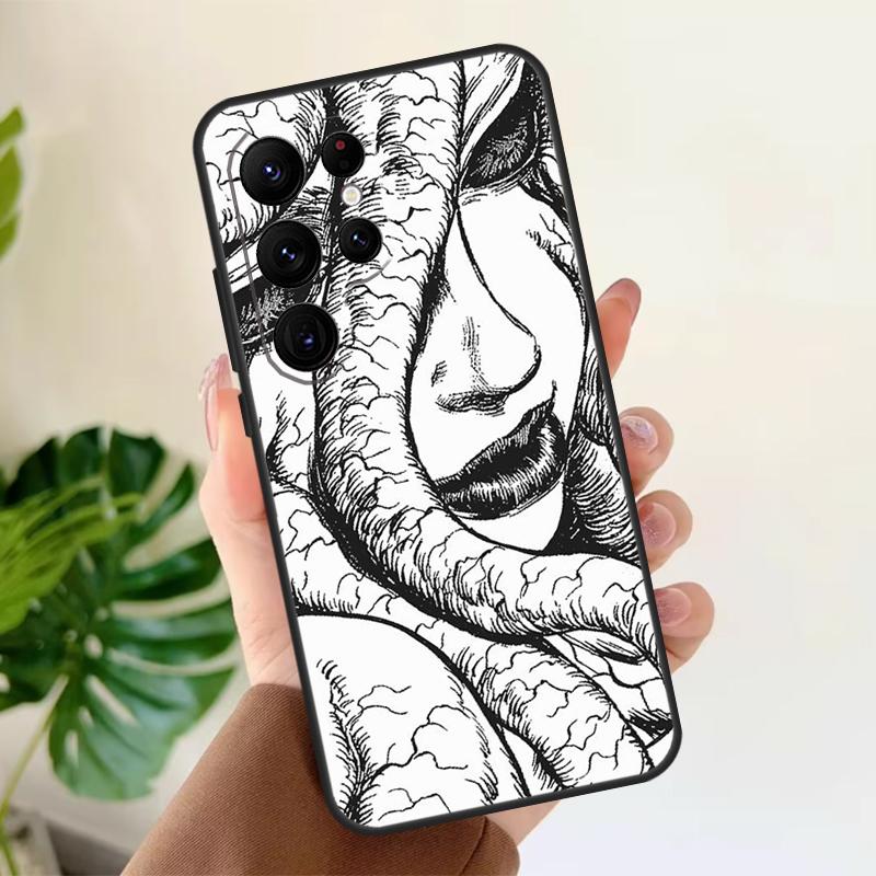 Horror Manga Style Soft Case For Samsung Galaxy S25 Ultra S21 S22 S23 S24 Plus S9 S10 S20 FE S24 FE Phone Cover