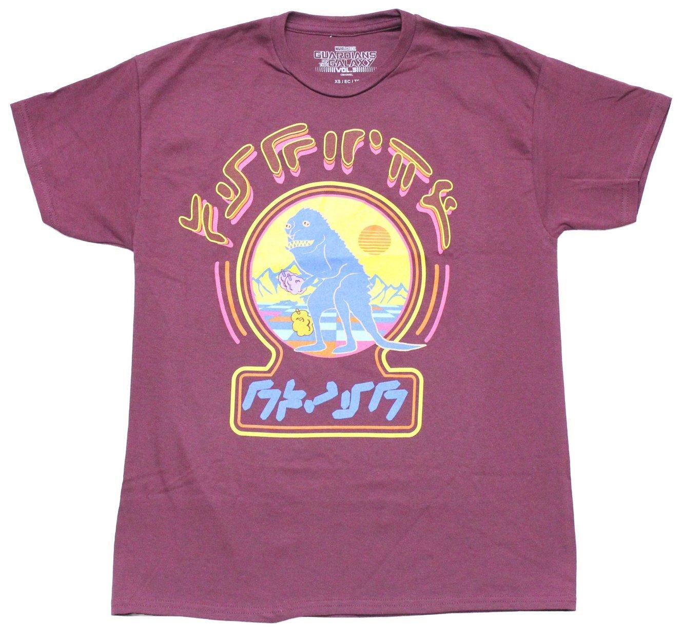 Guardians of the Galaxy New Adult T-Shirt - Starlord Dinosaur Set XXXXL