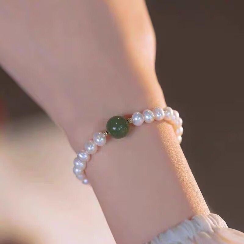 

Браслет Циндай женский инс дизайн 2025 универсальный новый жемчужный браслет парный браслет