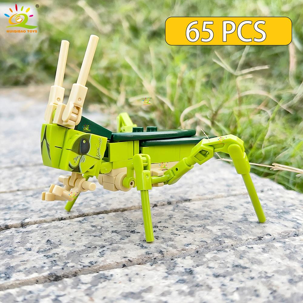 Non-Toxic Creative Moc Insect Building Blocks Bee Dragonfly Ant Mantis Butterfly Children'S Assembled Toys Animal Ornaments Gifts