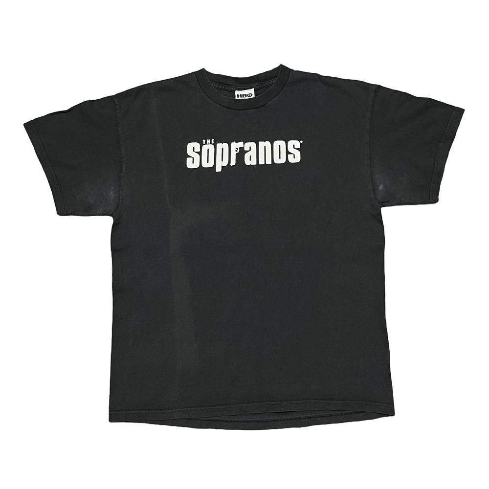 Vintage The Sopranos Shirt Large Black HBO Tv Show Movie Promo Graphic Tee Y2K S