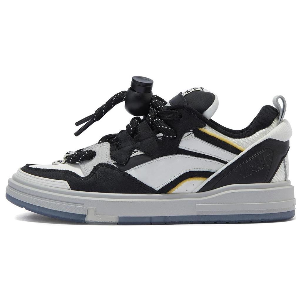 Li Ning Swag Comfortable Soft Elastic Non-Slip Wear-Resistant Low-Top Gourd Lock Bread Skate Shoes Men sneaker Black AECT053-3