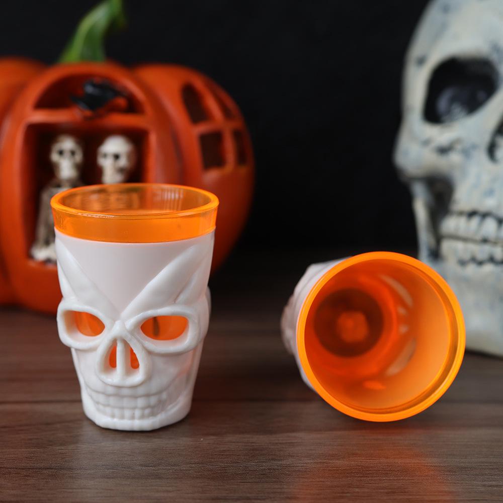Halloween LED Skull Wine Glasses - Spooky Decor with Luminous Lights