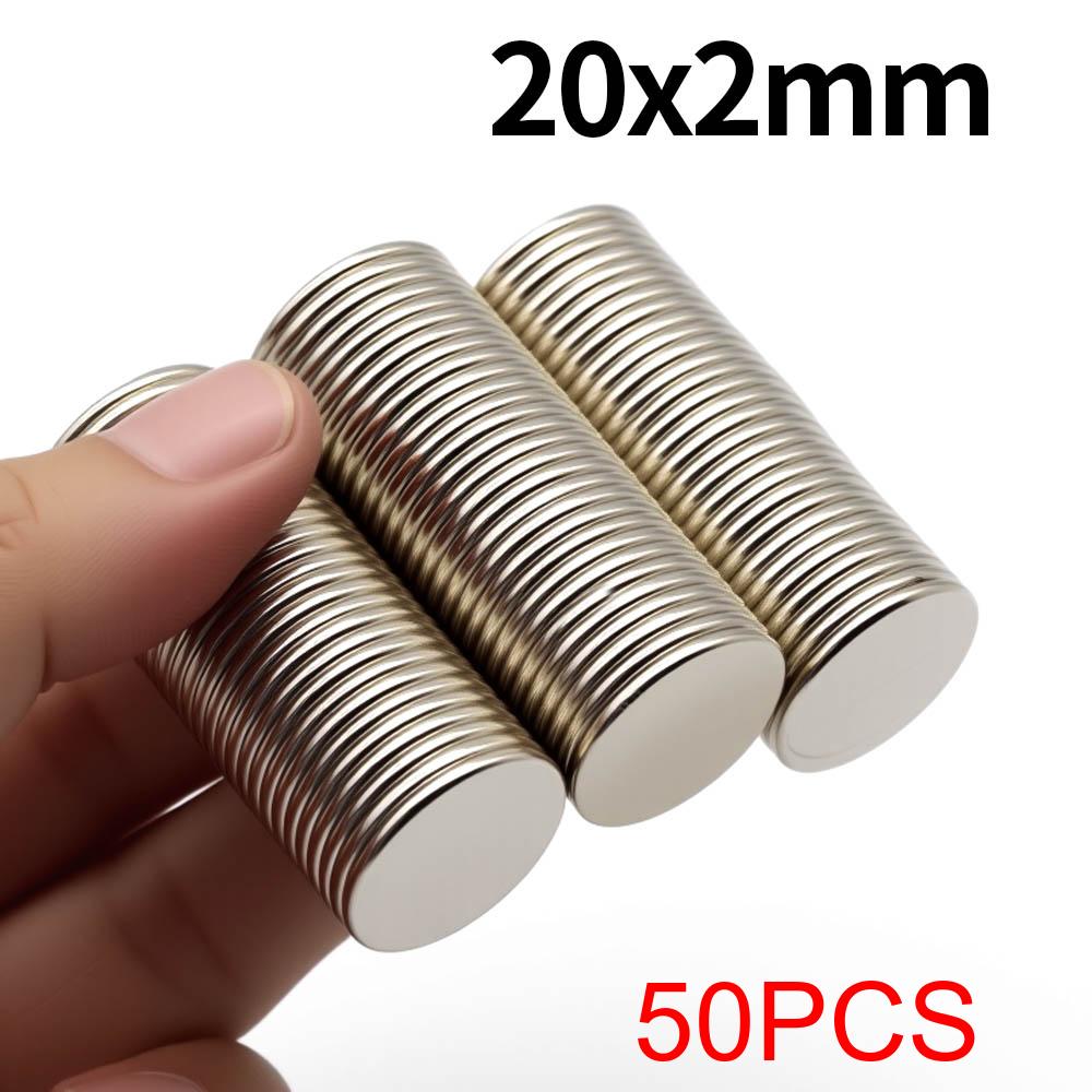 20x2mm Super Strong Neodymium Magnet N35 NdfeB Permanent Magnetic Imanes Round Powerful Magnets Refrigerator Magnet