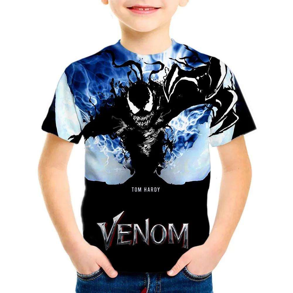 Children's Boy Venom Short Sleeve 3D T-shirt Top Clothes Baby Boy Printed T-shirt Children's Clothing Children's Cartoon
