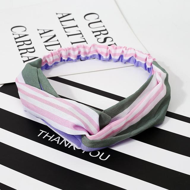 FORLADY Knitted Wild Cross Hair Band Single Color Goddess Hair Band For Women Girls FORLADY Knitted Wild Cross Hair Band Single Color Goddess Hair Band For Women Girls