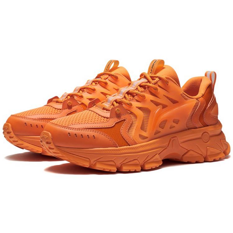 Li Ning Lingfeng Cushioning Rebound Cushioning Rebound Low top Running Shoes Men's Ice Orange ARLS001-4