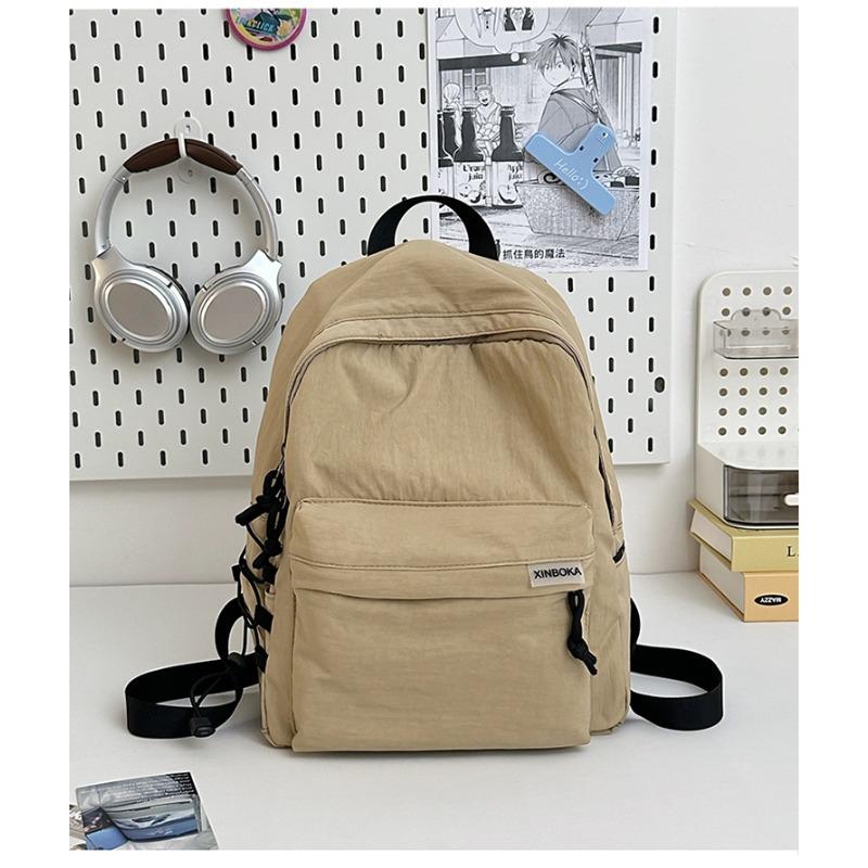 High value, fresh and sweet backpack, solid color simple large-capacity backpack for junior high school students