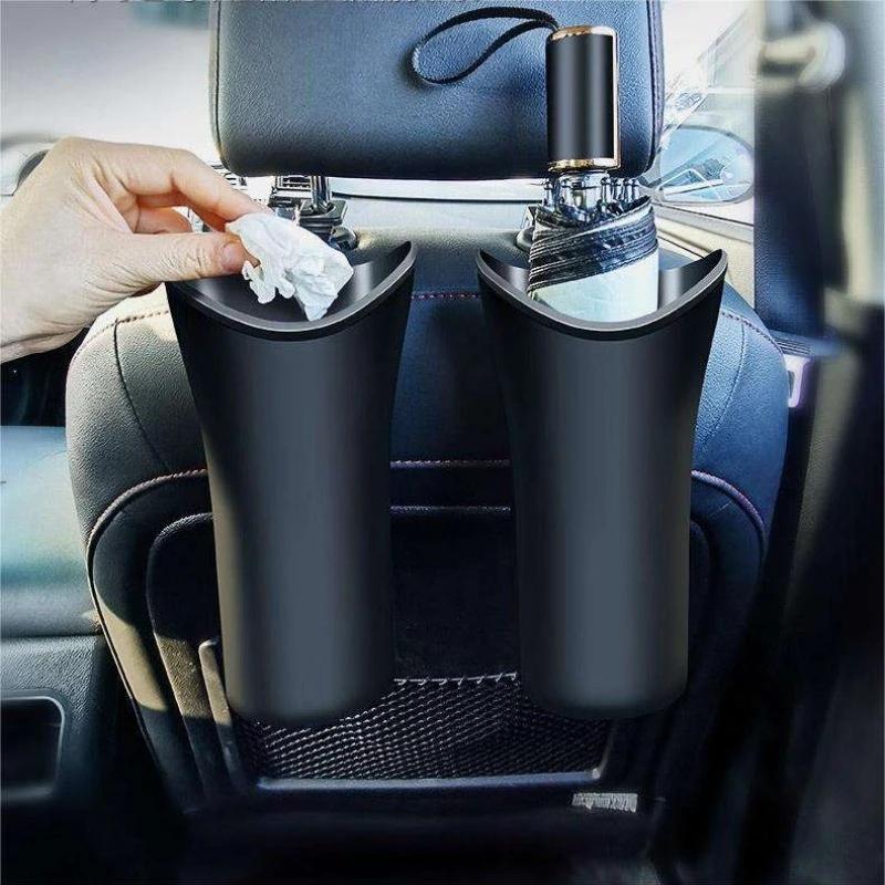 Car Storage Box for Umbrella Organizer Hook Clip Multifunctional Waterproof Bucket Auto Hanging Bottles Holder Backseat Garbage