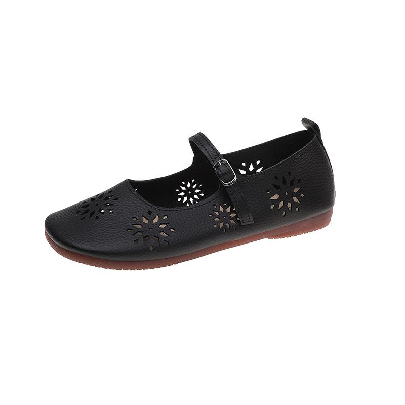 Women's Soft Bottom Embossed Breathable Loafers with Hollowed-Out Design