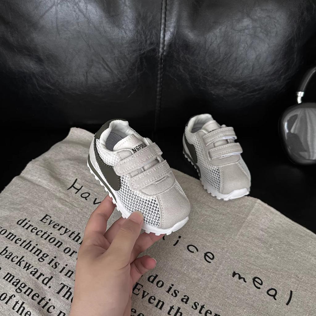 2025 summer new baby functional shoes 1-3 toddler shoes mesh breathable girls Forrest Gump shoes boys net shoes