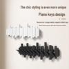 Solid Wood No-Drill Piano Key Wall-Mounted Coat & Hat Rack