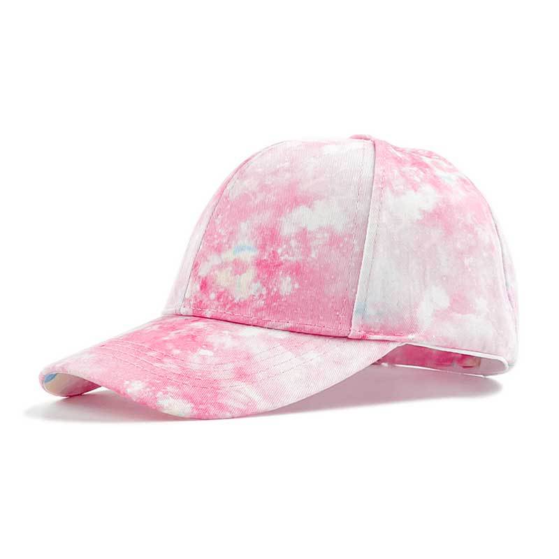 Dye Print Tie Baseball Cap Hip Hop Color Block Graffiti Visor Hat Sun Protection