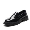 Retro small leather shoes women's British style 2025 new spring soft-soled shoes platform patent leather loafers black single shoes