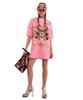 GREEDILOUS Peach Chandelier Neoprene Dress