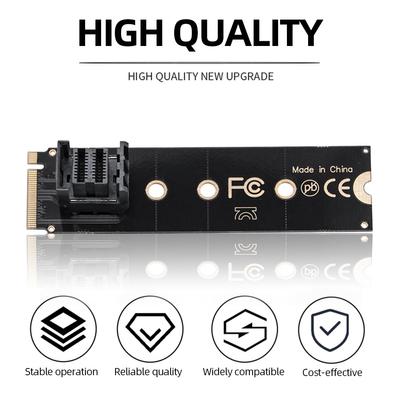 M.2 NVME To U.2 Adapter Card Mkey PCIeX4 M.2 PCIe To SFF8643 Hard Disk Adapter Card M.2 NVME Support 2230/42/60/80 SSD