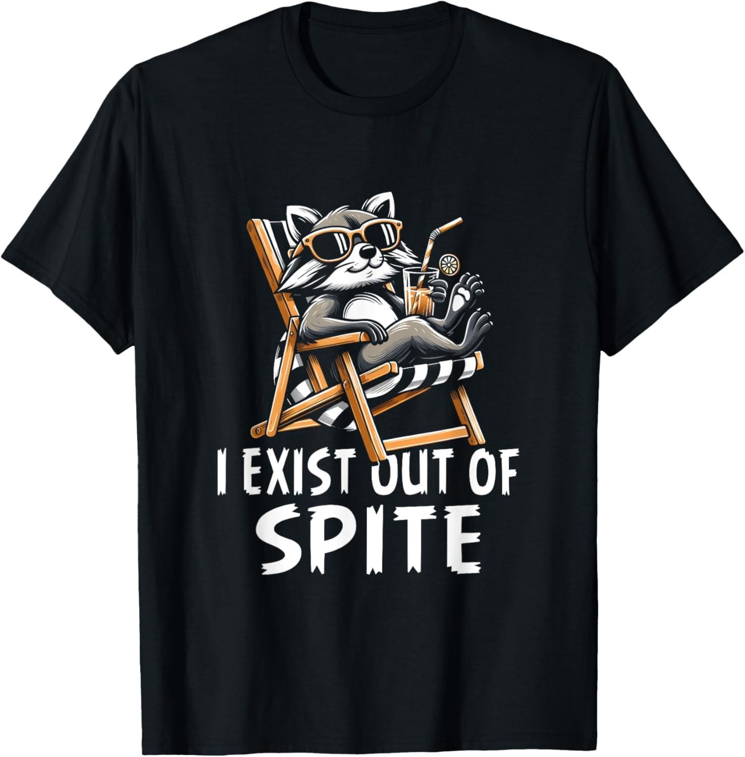 I Exist Out Of Spite Trash Panda Raccoon Animal Spiteful T-Shirt S разноцветный