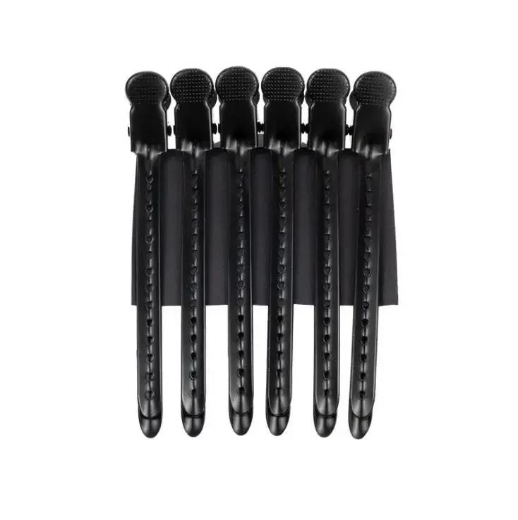 

12pcs Alligator Hair Clips Hairdressing Clamps Claws Barber Sectioning Clip Crocodile Hairpin Hair Styling Tool Salon Accessorie чорний