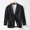 Men Solid Color Long Sleeve Casual Cotton Blazer Business Casual Outerwear