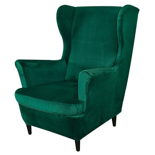 

Бархатный наклонный чехол на спинку стула King, эластичный чехол на спинку кресла с крылом, спинка дивана, чехол на спинку, эластичная защита, домашний декор 1 Piece