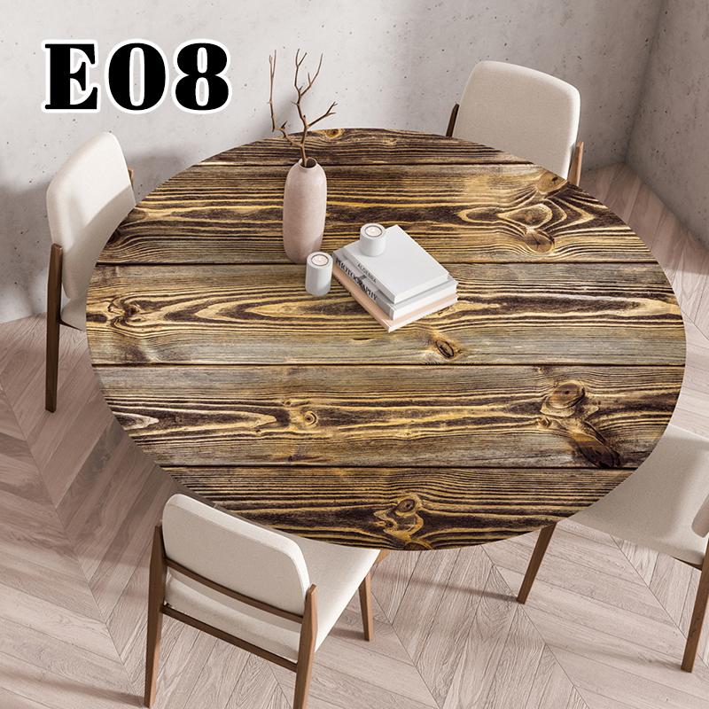 60/90/120Cm Wasserdichte Runde Tischdecke Ölfest Tischschutz Einstellbar Küche Esszimmer Hochzeitsparty Tischdecke Heimdekoration