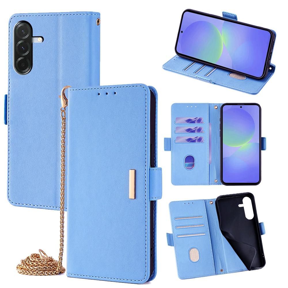 For Samsung Galaxy A36 5G Case PU Leather Wallet Stand Phone Cover with Crossbody Shoulder Strap
