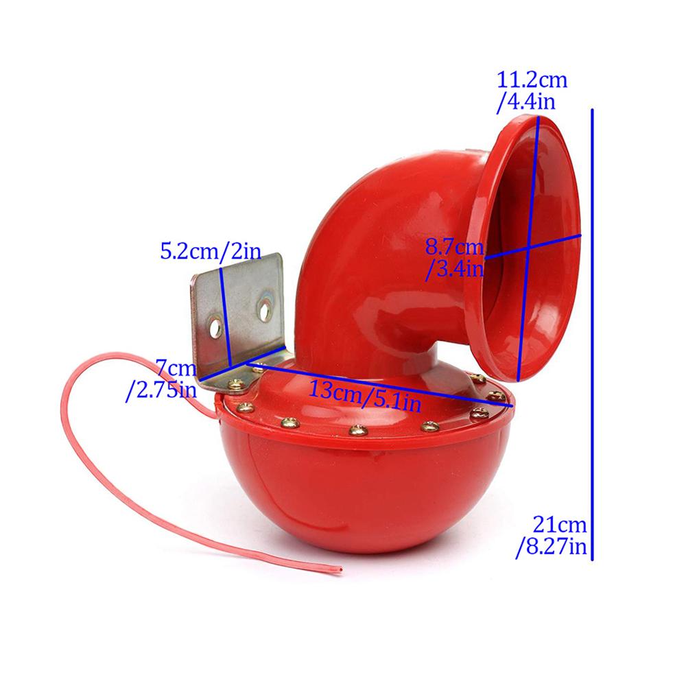 Auto-Modifikationshupe, 12 V, rote Hupe, geeignet für Autos, Schiffe, Motorräder, Autos, LKWs und Schiffe, 200 dB mit großem Volumen