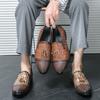 Size 38-47 Business Men Style Bullock Leather Shoes British Casual Comfortable Breathable Patchwork Fashionable Leather Shoes