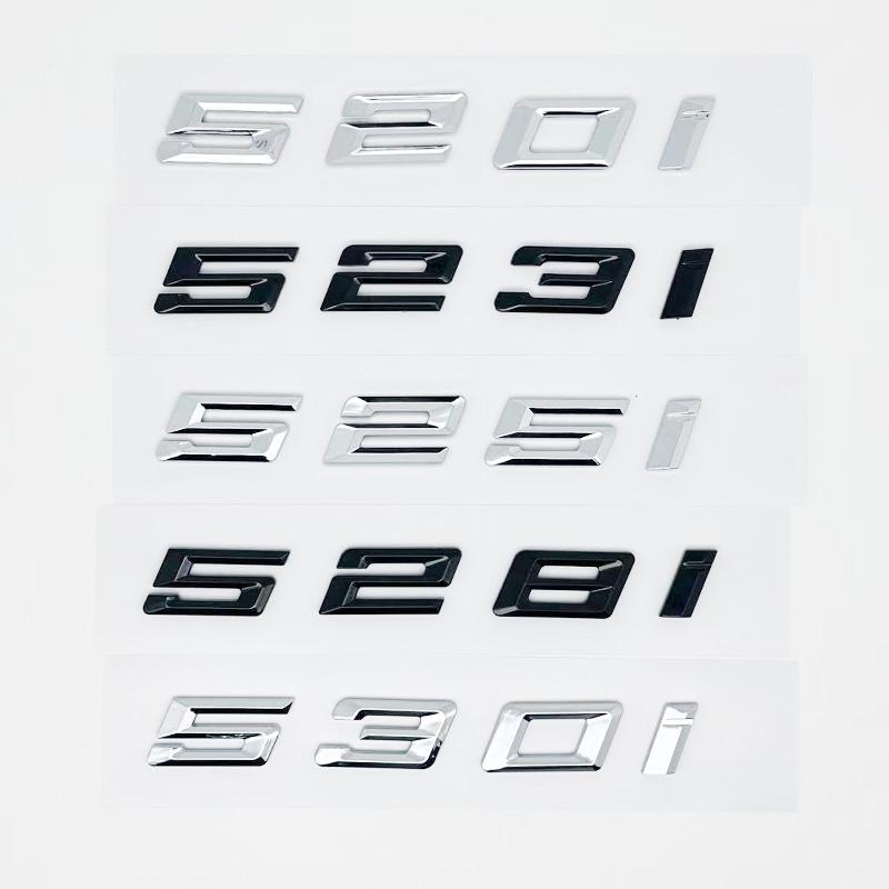 Car 3D ABS Trunk Letters Logo Badge Emblem Decal Sticker For BMW 5 series 520i 525i 528i 530i 535i 540i E39 E60 E61 F10 F11 G30