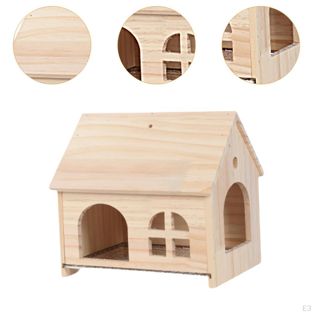 Bird House Hideaway Easy Assembly Detachable Decorative Toy Perch Parrot Bed for Parakeet Cockatiels