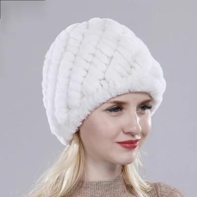 Chapeaux Dame 100% Naturel Véritable Fourrure de Lapin Rex Chapeaux Femmes Extérieur Chapeau Fourrure Lapin Rex