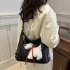 Plush Puppy Shoulder Bag PU Casual Backpack Portable Crossbody Bag  Daily Use