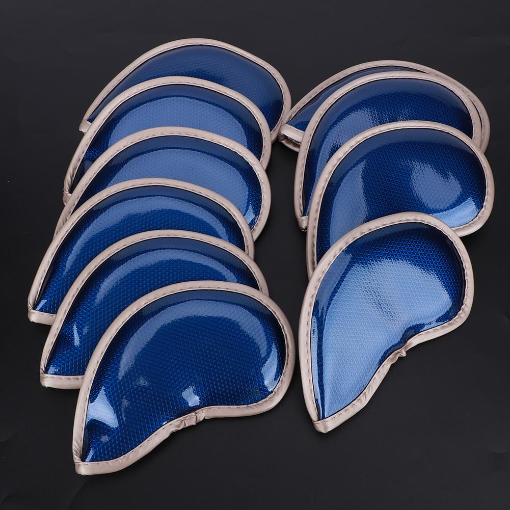 Golf Eisen Schlägerhaube Langlebiges PU Kratzfest Wasserdicht Robuste Golf Schützer Tasche(blau )