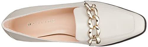 Carino CALF22011 Women's Loafers, Gray, Size 22.5 cm