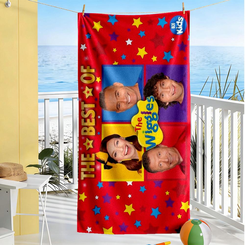 The Wiggles Singing Show Beach Towel Quick-Dry Soft Microfiber Comfortable Lightweight Perfect for Traveling Yoga Camping and Swimming