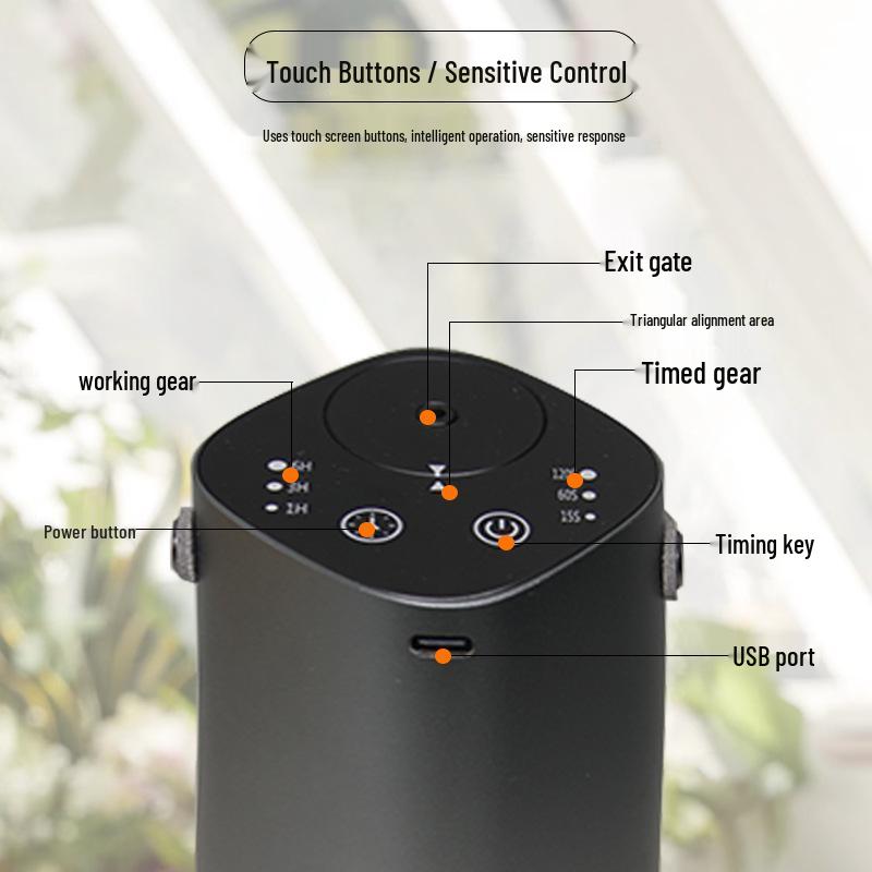 USB Portable Waterless Essential Oil Diffuser – Automatic Cold Aroma Diffuser for Car & Home with Two-Fluid Spray Technology