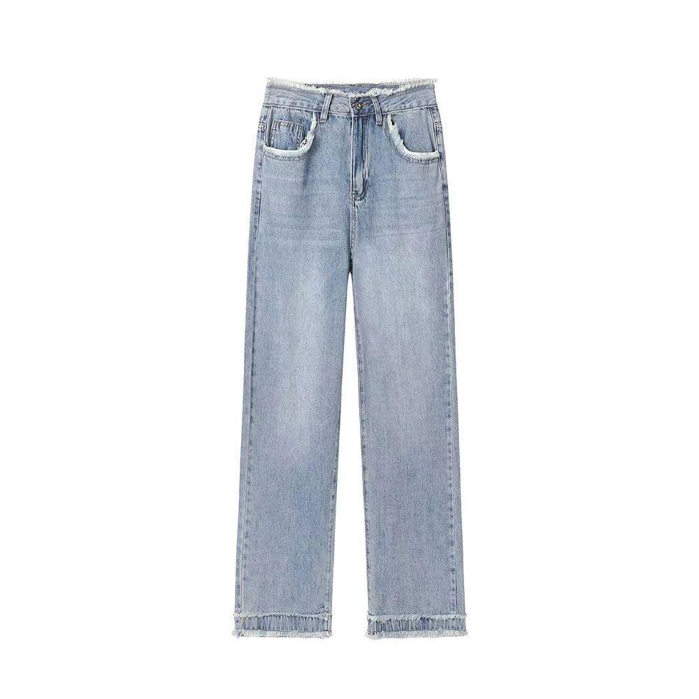 Autumn 2025 Women s High-Waisted Trendy Jeans: Narrow, Wide, Straight-Leg Designs XS (75-88 lbs)