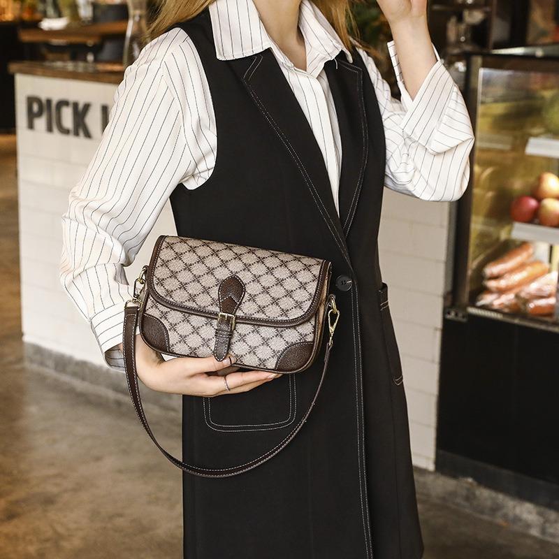 Shoulder bag hot-selling women's bag casual versatile fashion underarm bag retro wind oblique span bag