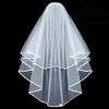 Bridal Layered Veil Headpieces with Bowknot/Floral Trim Wedding Veil Long Tulle Halloween Bridal Wedding Party Veil