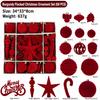 Holiday Hanging Ornaments Sturdy Plastic Christmas Ornaments Candy Cane Ornament Reusable Flocked Christmas Ornament Set