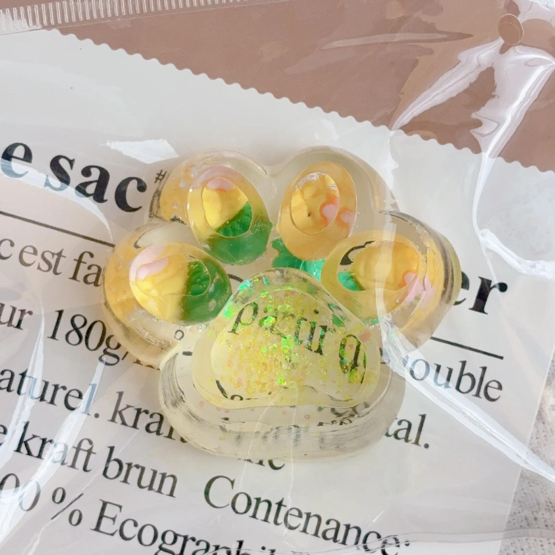 

Child Strawberry Grape Pineapple Cat Claw Squish Fidget Toy Slow Rebound Stress Relief Paw Pinch Decompression Soft Squishy Toy