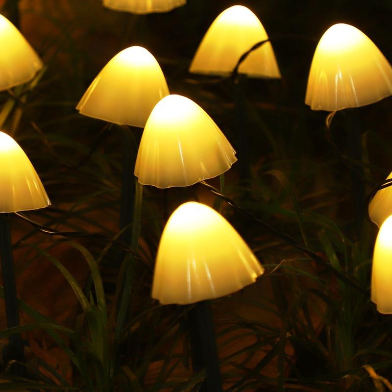 LED Solar String Light Garden Decoration Mushroom Lights IP65 Waterproof Garland Patio Decor Outdoor Solar Lights Fairy Light