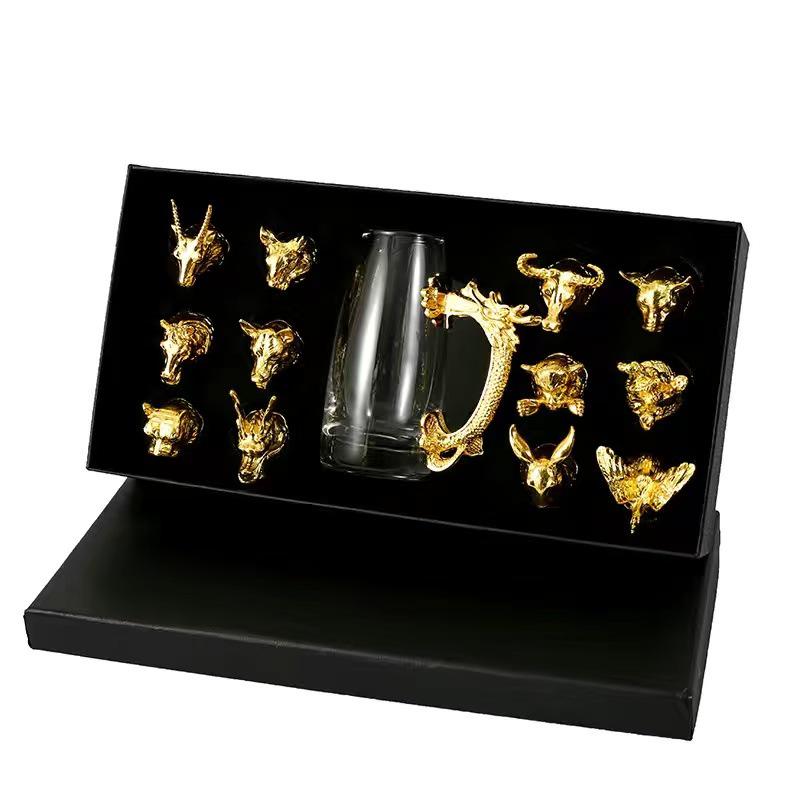 Zodiac Crystal Baijiu Shot Glass & Decanter Gift Set