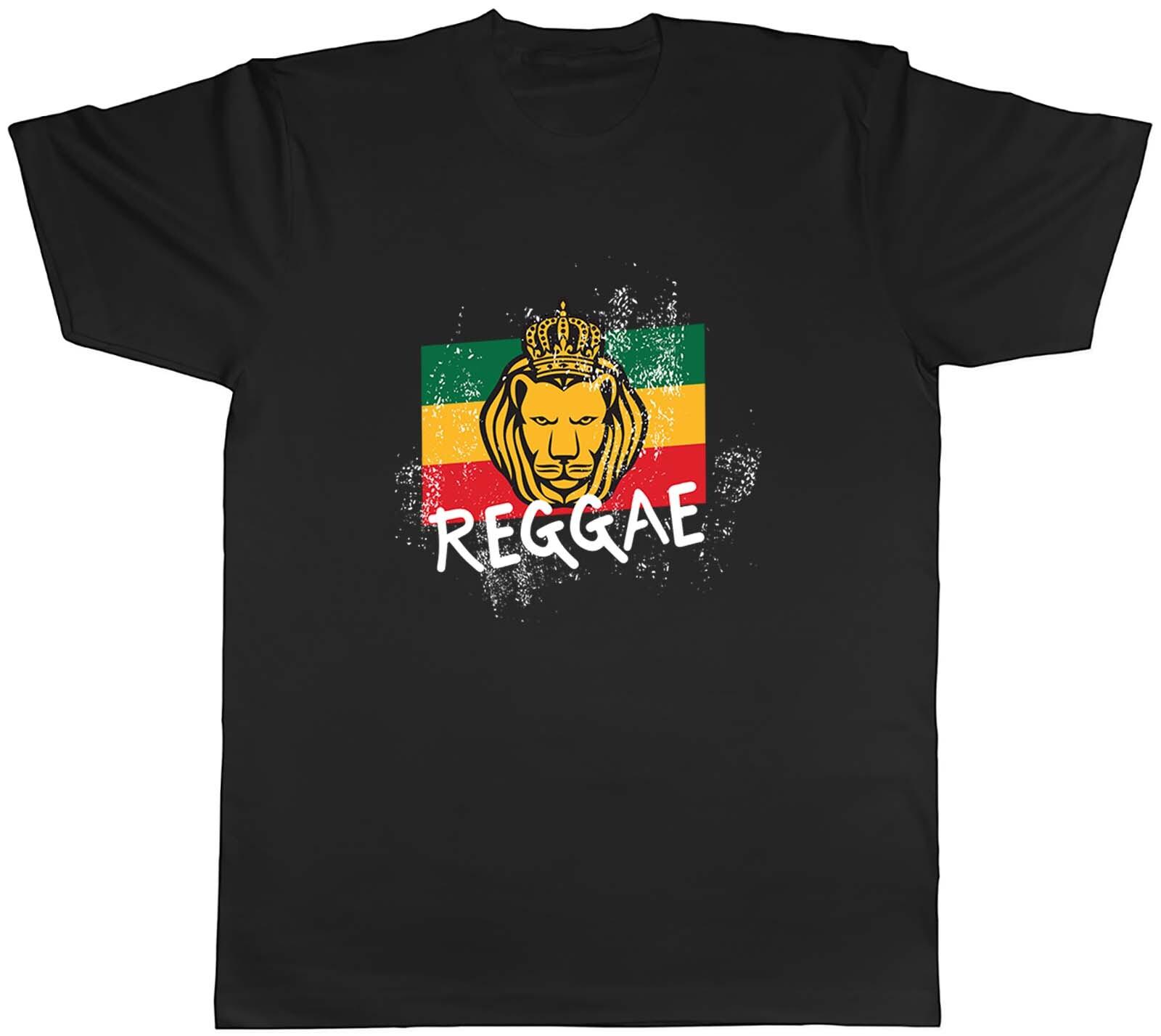 Jamaican Reggae Flag Lion Mens Unisex T-Shirt Tee Gift XL
