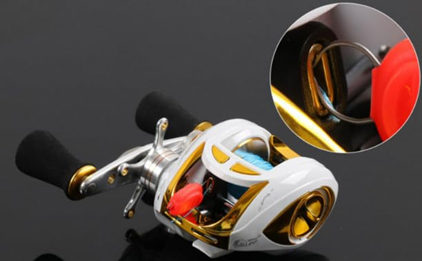 Line Stopper Fishing Rod Clips, Set of 5, Black with Fluorescent Yellow Caps, Compatible with Baitcasting Reels (trg02)