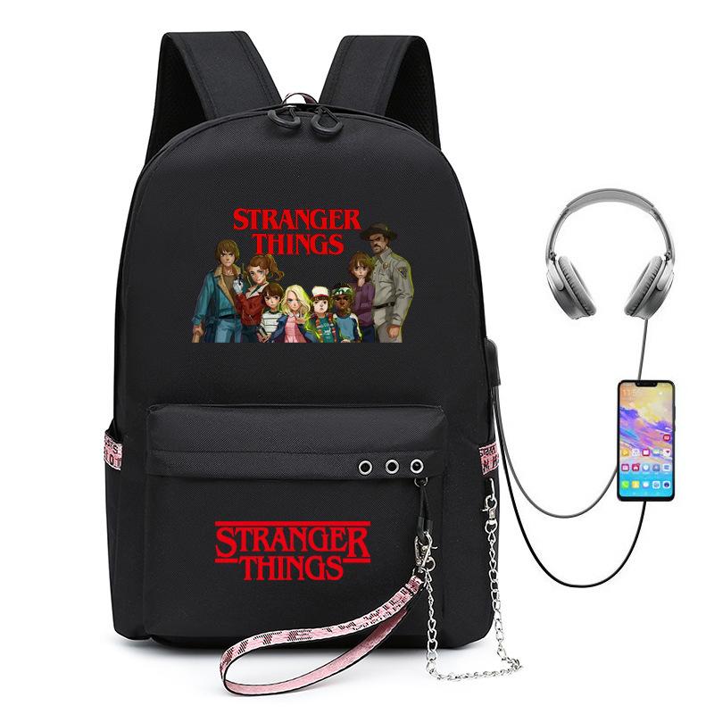 Stranger Things Student Backpack USB Charging Backpack KTB