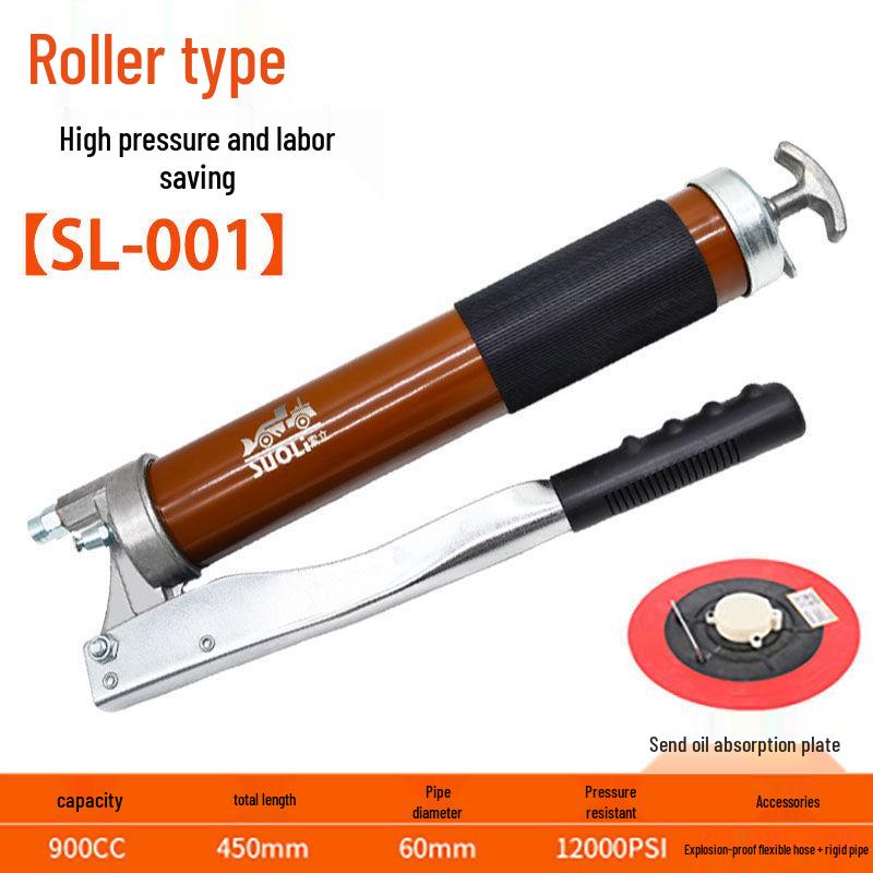 Industrial-Grade Transparent High-Pressure Grease Gun for Excavator Maintenance