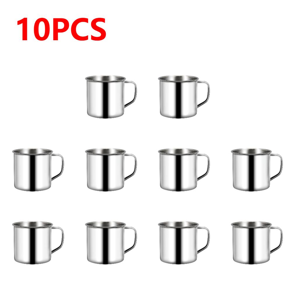 1-20 STÜCKE 200ML Edelstahlbecher Kaffeetasse Isolierbecher Getränke heiß halten Camping Reisebecher Milch Tee Tasse Becher Wasserbecher