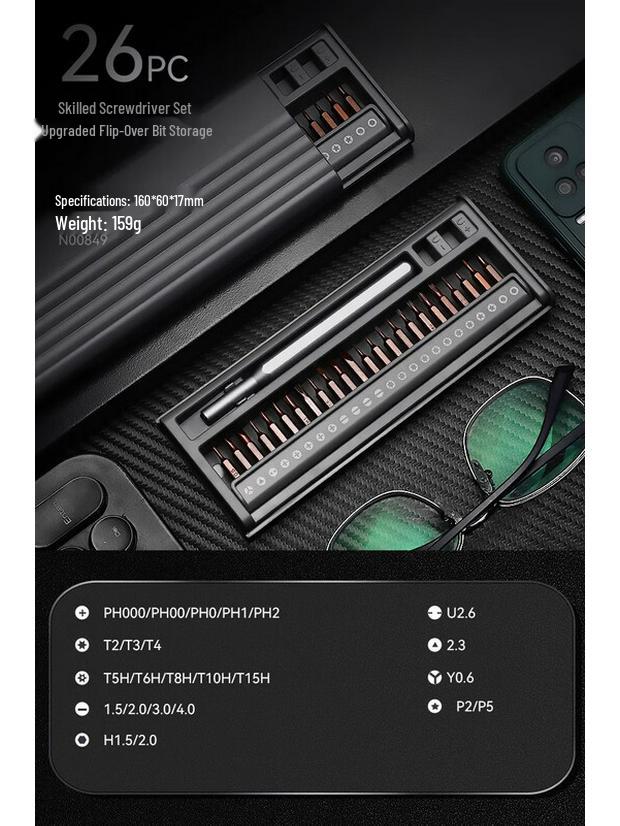 Professional 26-in-1 Precision Screwdriver Kit